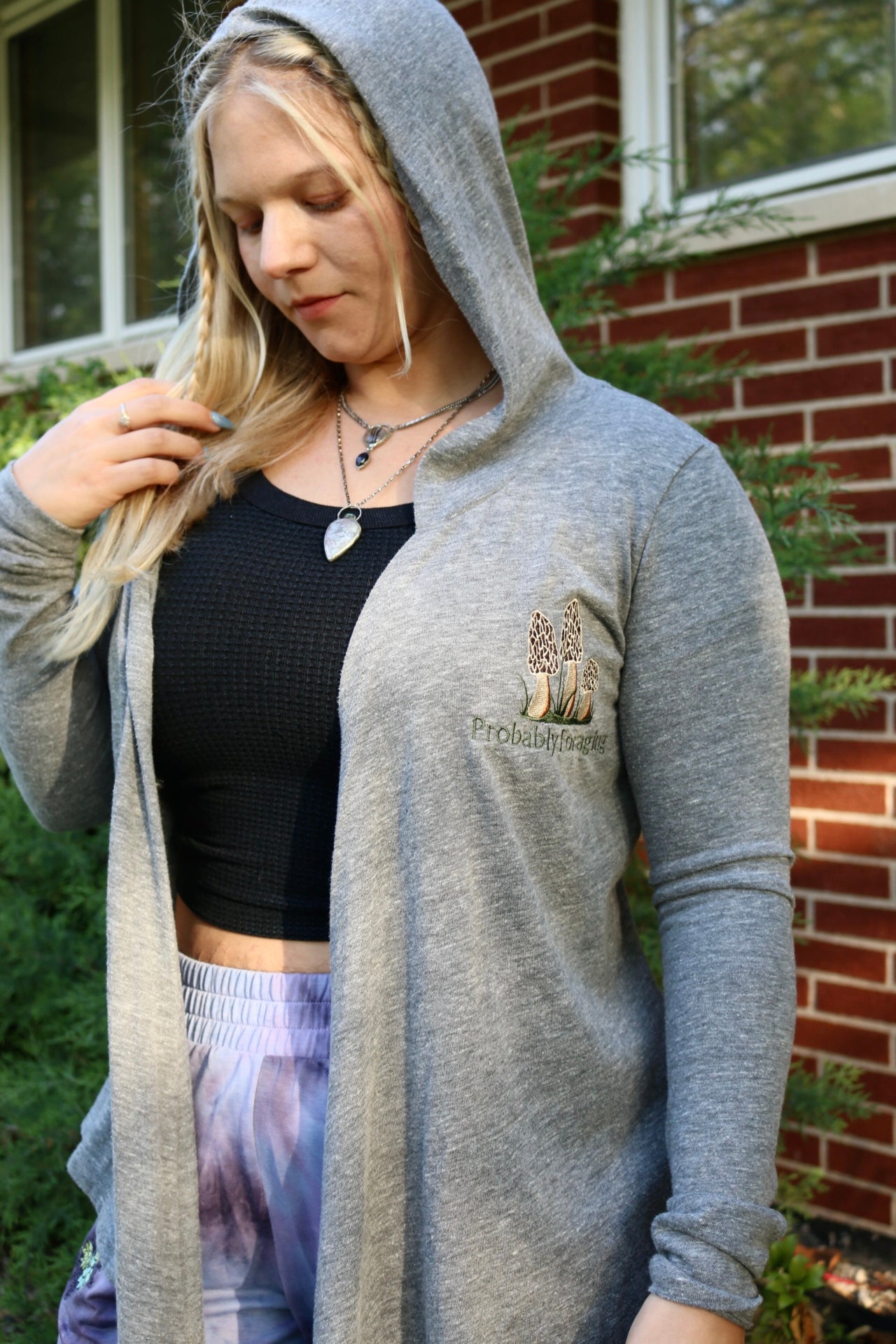 Probably Foraging Hooded Cardi (Medium)