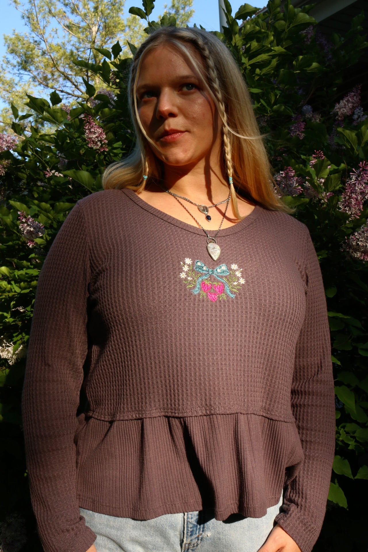 Bow Berries Peplum Shirt (xLarge)