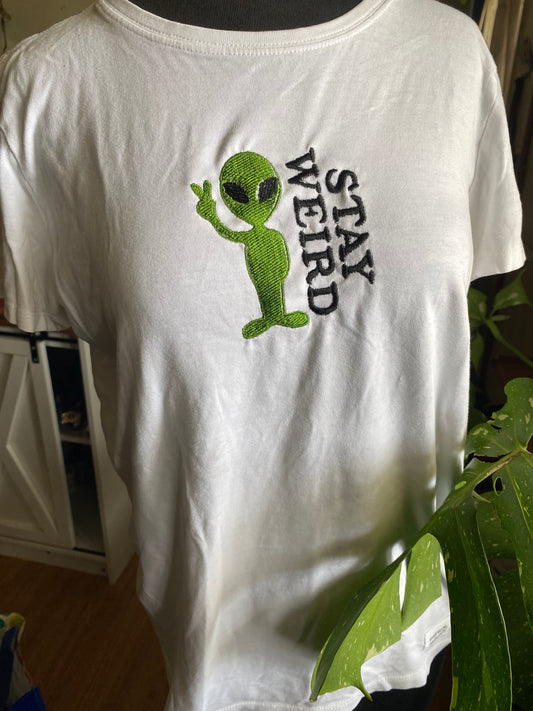 Stay Weird Women’s Tee (Medium)