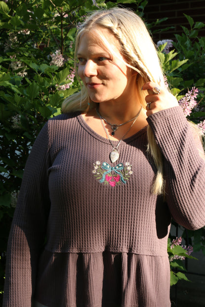 Bow Berries Peplum Shirt (xLarge)