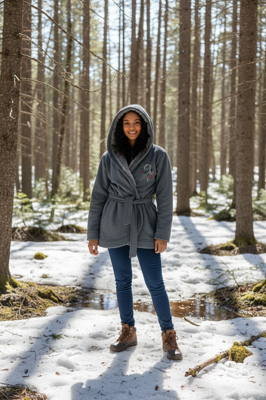 One Horse Open Cozy Cardi-Robe