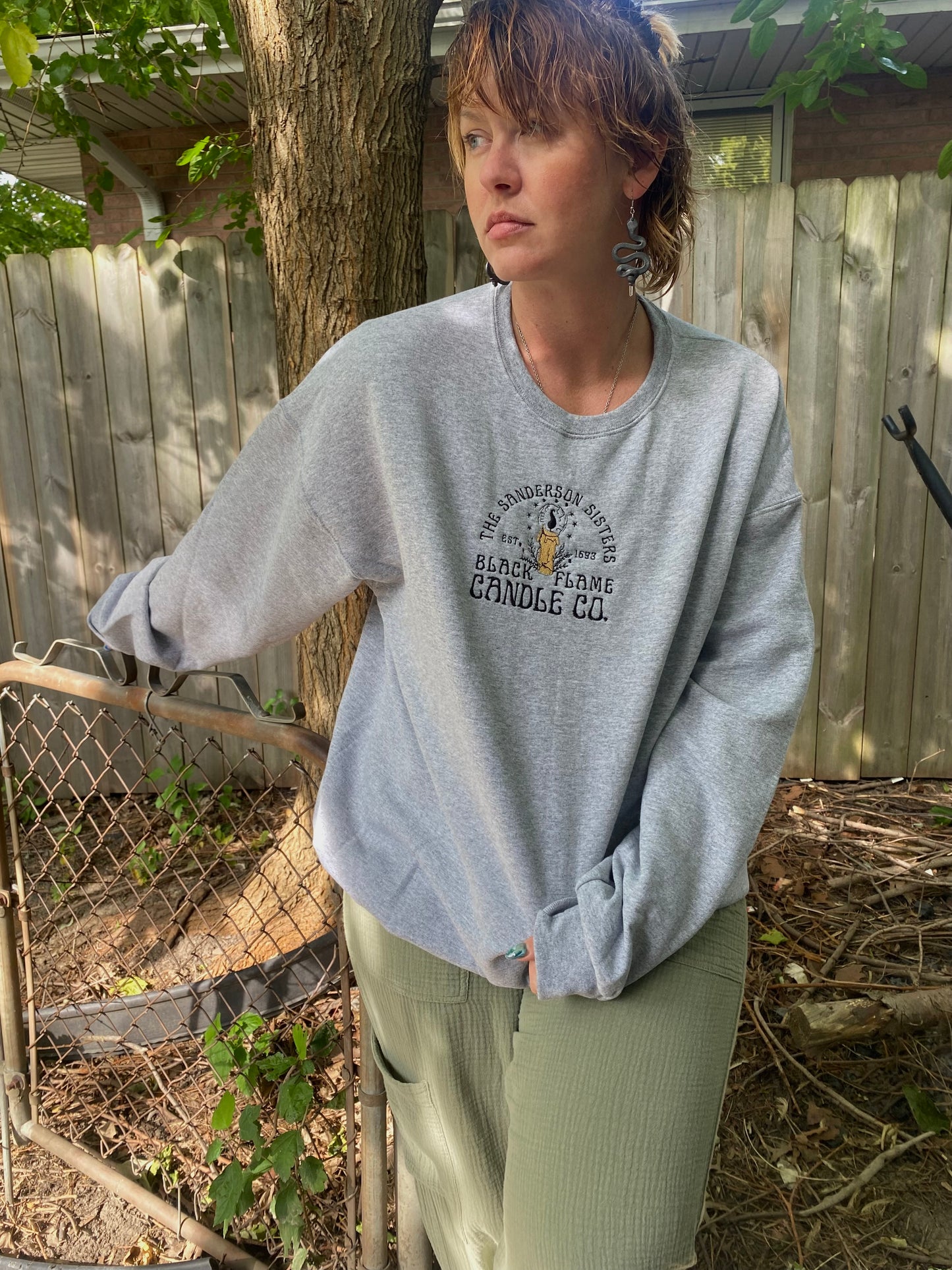 Black Flame Candle Crewneck Pre-order