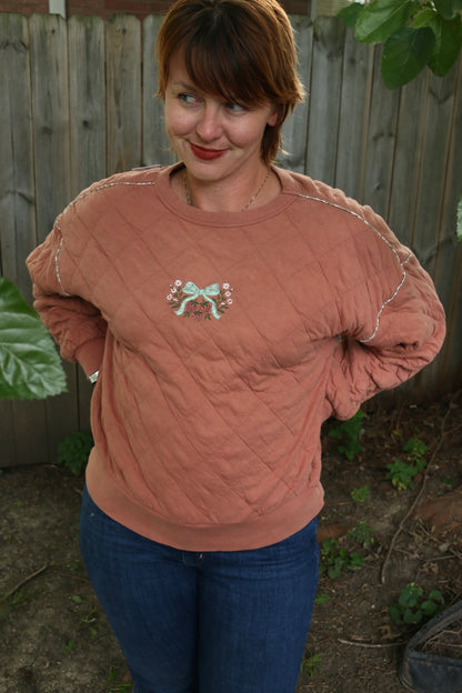Cozy Berry Quilted Crew (Medium)
