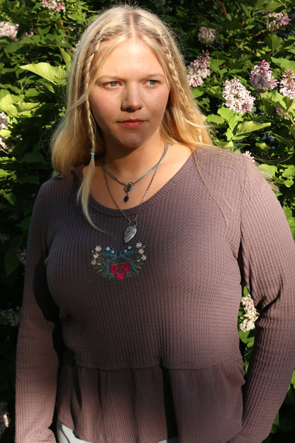 Bow Berries Peplum Shirt (xLarge)