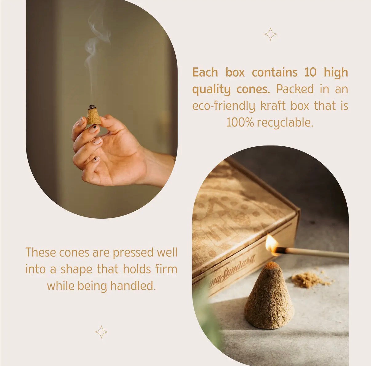 Hand-Rolled Palo Santo Incense Cones