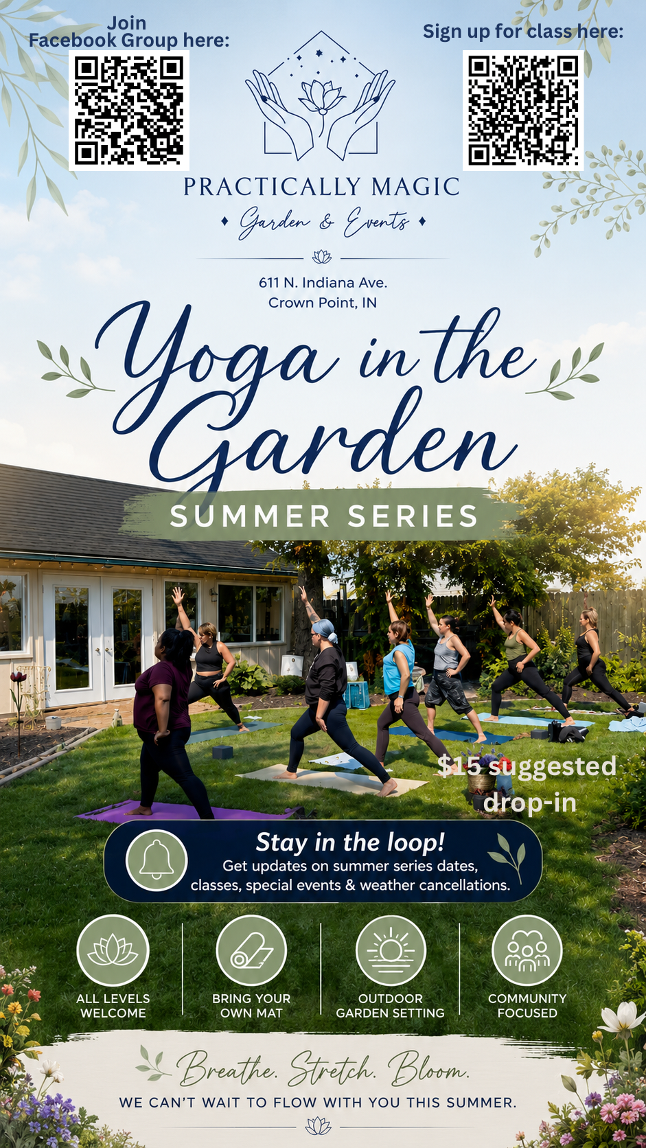 Yoga In the Garden- Practically Magic